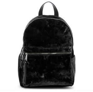 French Connection Black Velvet Backpack
